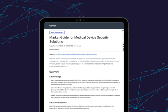 Featured image for The 2023 Gartner® Market Guide for Medical Device Security Solutions