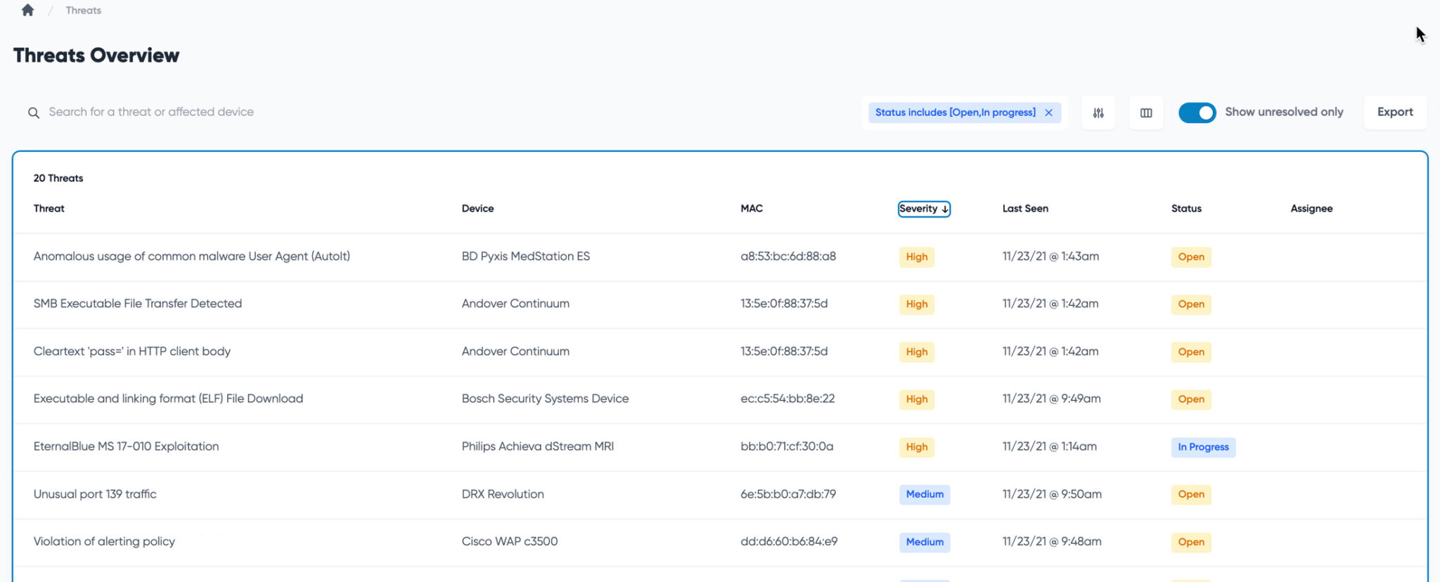 Screenshot Threat Response Threat Contextualization 2